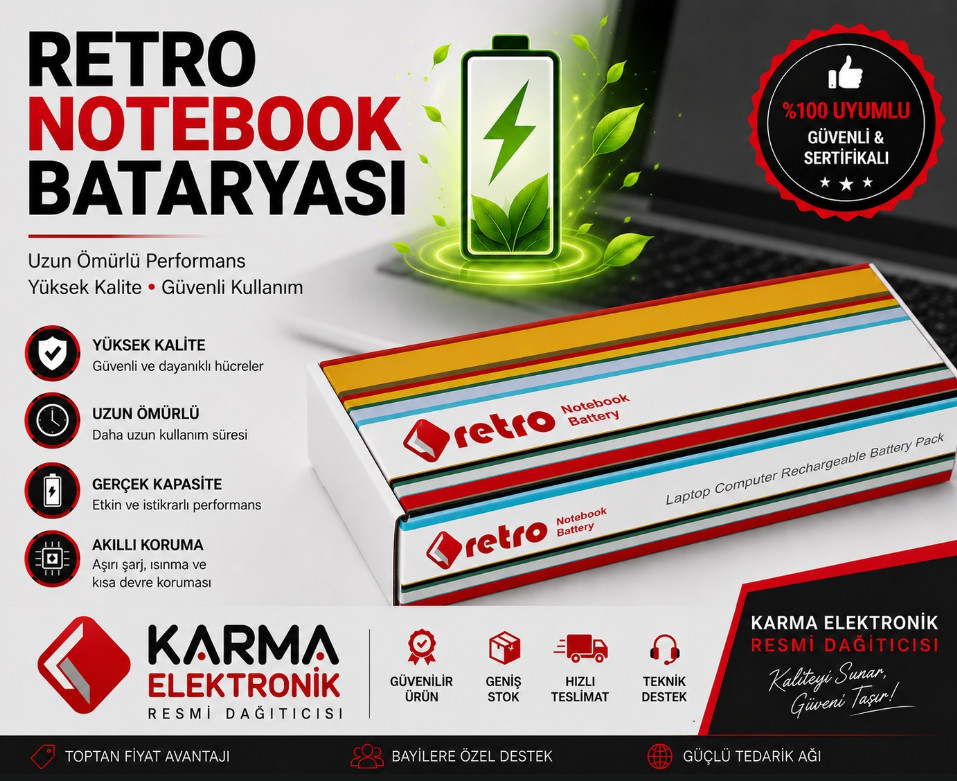 RETRO MSI BTY-M492 Notebook Bataryası